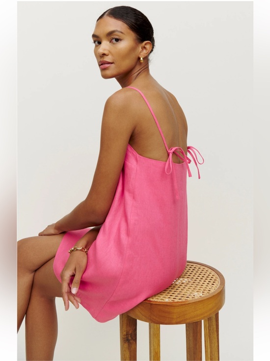 Reformation Dresses & Skirts - Reformation Aubree Linen Rose Pink Slip Dress Size Small NWOT